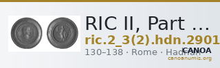 RIC II, Part 3 (second edition) Hadrian 2901 — CANOA