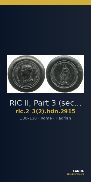 RIC II, Part 3 (second edition) Hadrian 2915 — CANOA