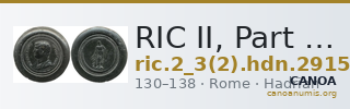 RIC II, Part 3 (second edition) Hadrian 2915 — CANOA