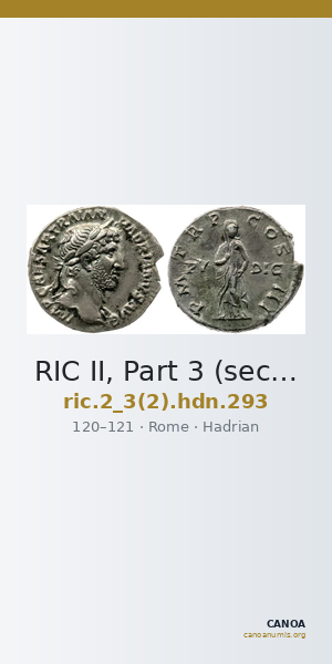 RIC II, Part 3 (second edition) Hadrian 293 — CANOA