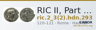 RIC II, Part 3 (second edition) Hadrian 293 — CANOA