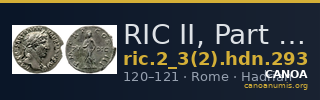 RIC II, Part 3 (second edition) Hadrian 293 — CANOA