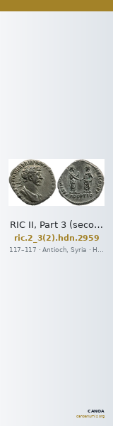 RIC II, Part 3 (second edition) Hadrian 2959 — CANOA