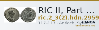 RIC II, Part 3 (second edition) Hadrian 2959 — CANOA
