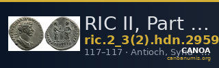 RIC II, Part 3 (second edition) Hadrian 2959 — CANOA