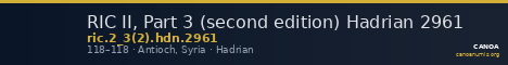 RIC II, Part 3 (second edition) Hadrian 2961 — CANOA