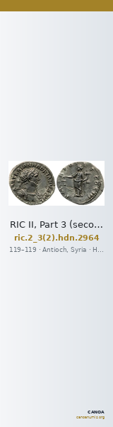 RIC II, Part 3 (second edition) Hadrian 2964 — CANOA