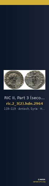 RIC II, Part 3 (second edition) Hadrian 2964 — CANOA