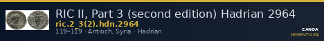 RIC II, Part 3 (second edition) Hadrian 2964 — CANOA