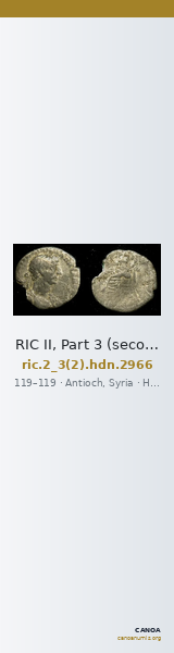 RIC II, Part 3 (second edition) Hadrian 2966 — CANOA