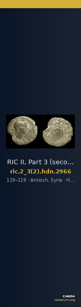 RIC II, Part 3 (second edition) Hadrian 2966 — CANOA