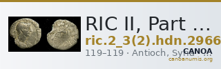 RIC II, Part 3 (second edition) Hadrian 2966 — CANOA