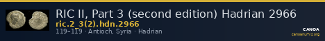 RIC II, Part 3 (second edition) Hadrian 2966 — CANOA