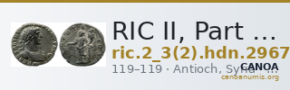 RIC II, Part 3 (second edition) Hadrian 2967 — CANOA