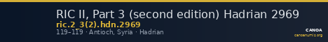 RIC II, Part 3 (second edition) Hadrian 2969 — CANOA