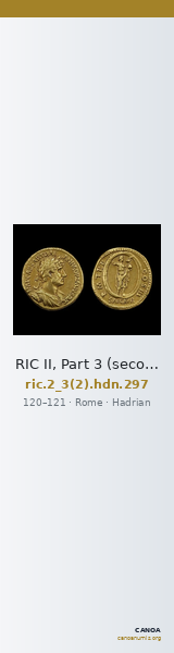 RIC II, Part 3 (second edition) Hadrian 297 — CANOA