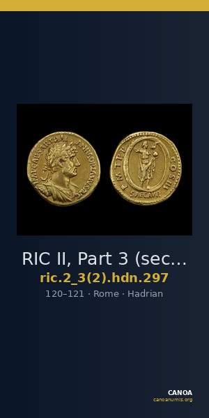 RIC II, Part 3 (second edition) Hadrian 297 — CANOA