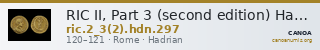 RIC II, Part 3 (second edition) Hadrian 297 — CANOA