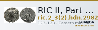 RIC II, Part 3 (second edition) Hadrian 2982 — CANOA