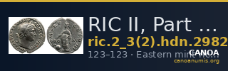 RIC II, Part 3 (second edition) Hadrian 2982 — CANOA