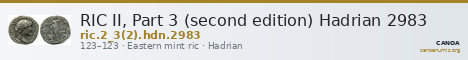 RIC II, Part 3 (second edition) Hadrian 2983 — CANOA