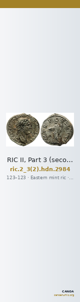 RIC II, Part 3 (second edition) Hadrian 2984 — CANOA