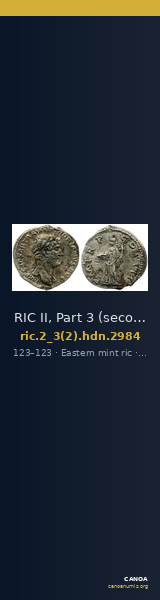 RIC II, Part 3 (second edition) Hadrian 2984 — CANOA
