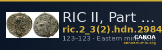 RIC II, Part 3 (second edition) Hadrian 2984 — CANOA