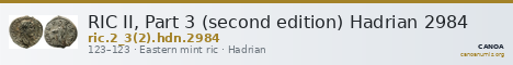 RIC II, Part 3 (second edition) Hadrian 2984 — CANOA