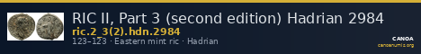 RIC II, Part 3 (second edition) Hadrian 2984 — CANOA