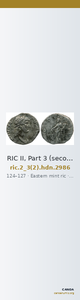 RIC II, Part 3 (second edition) Hadrian 2986 — CANOA