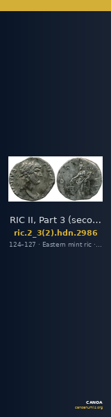 RIC II, Part 3 (second edition) Hadrian 2986 — CANOA