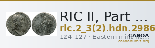RIC II, Part 3 (second edition) Hadrian 2986 — CANOA
