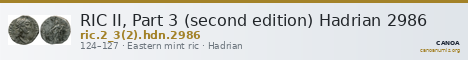 RIC II, Part 3 (second edition) Hadrian 2986 — CANOA