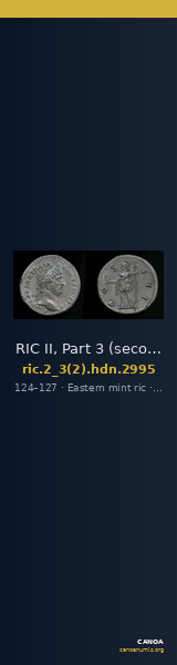 RIC II, Part 3 (second edition) Hadrian 2995 — CANOA