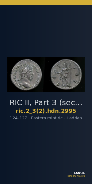 RIC II, Part 3 (second edition) Hadrian 2995 — CANOA