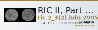 RIC II, Part 3 (second edition) Hadrian 2995 — CANOA