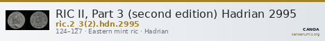 RIC II, Part 3 (second edition) Hadrian 2995 — CANOA
