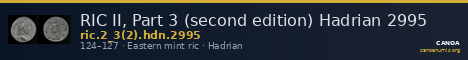 RIC II, Part 3 (second edition) Hadrian 2995 — CANOA