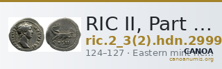 RIC II, Part 3 (second edition) Hadrian 2999 — CANOA