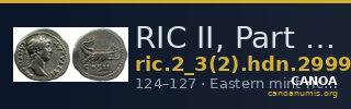 RIC II, Part 3 (second edition) Hadrian 2999 — CANOA