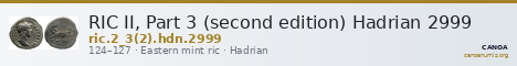 RIC II, Part 3 (second edition) Hadrian 2999 — CANOA