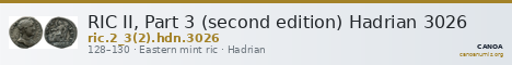 RIC II, Part 3 (second edition) Hadrian 3026 — CANOA