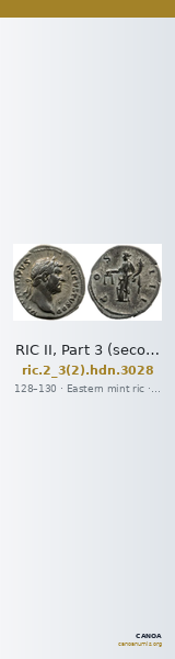 RIC II, Part 3 (second edition) Hadrian 3028 — CANOA