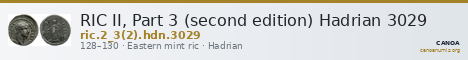 RIC II, Part 3 (second edition) Hadrian 3029 — CANOA