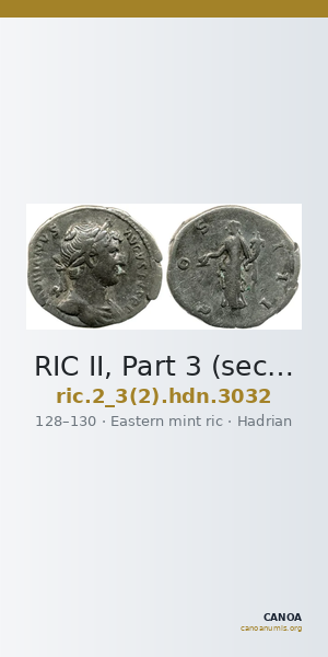 RIC II, Part 3 (second edition) Hadrian 3032 — CANOA