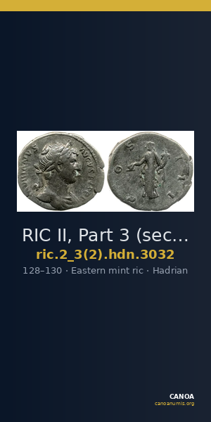 RIC II, Part 3 (second edition) Hadrian 3032 — CANOA