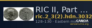 RIC II, Part 3 (second edition) Hadrian 3032 — CANOA