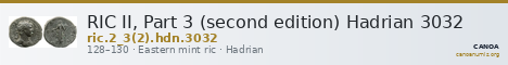 RIC II, Part 3 (second edition) Hadrian 3032 — CANOA