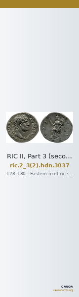 RIC II, Part 3 (second edition) Hadrian 3037 — CANOA